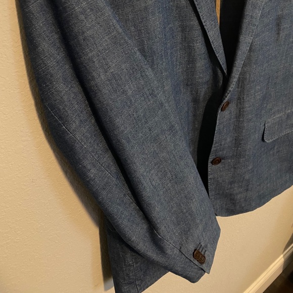 Men’s Lands’ End Denim Style Blazer - Picture 3 of 10